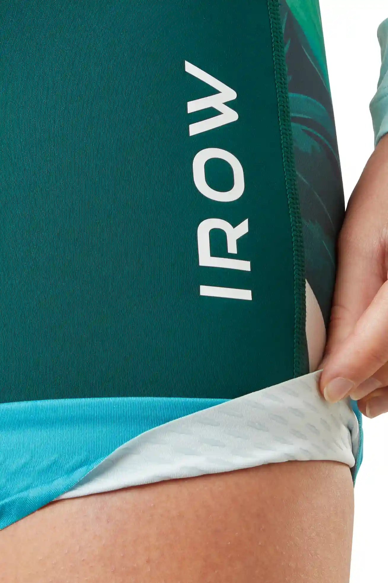 Detail of Jungle AIO silicone grip shorts edge