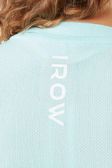 Green long sleeve Aerocool performance crop top for women's rowing and activewear