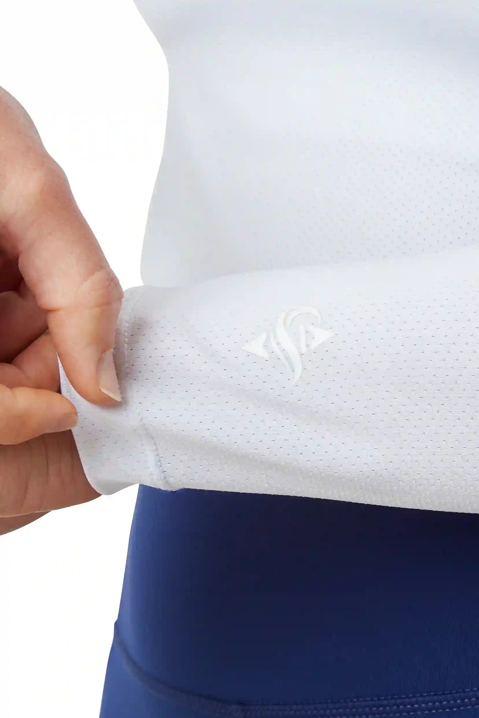 White long sleeve Aerocool performance crop top for women's rowing, running, yoga, gym and activewear
